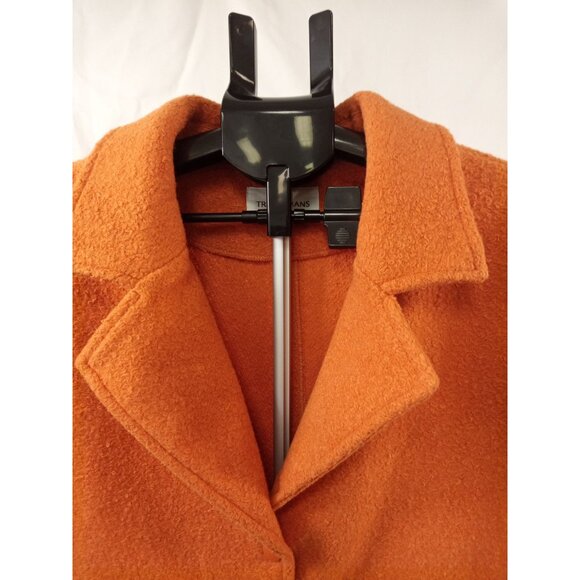 Tribal Jeans Women's Burnt Orange Waist Length Peacoat Size Large - Picture 5 of 10